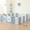 Baby Play Pen - 22 Panels Extra Large Playpen For Toddlers, Foldable Ufo, Adjustable Yard, Portable Fence - Blue