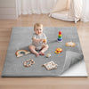 Blissful Diary Ultra Soft Baby Play Mat, 50x50 Floor Mat with Removable & Washable Slip-On Cover for Babies and Toddlers Infants