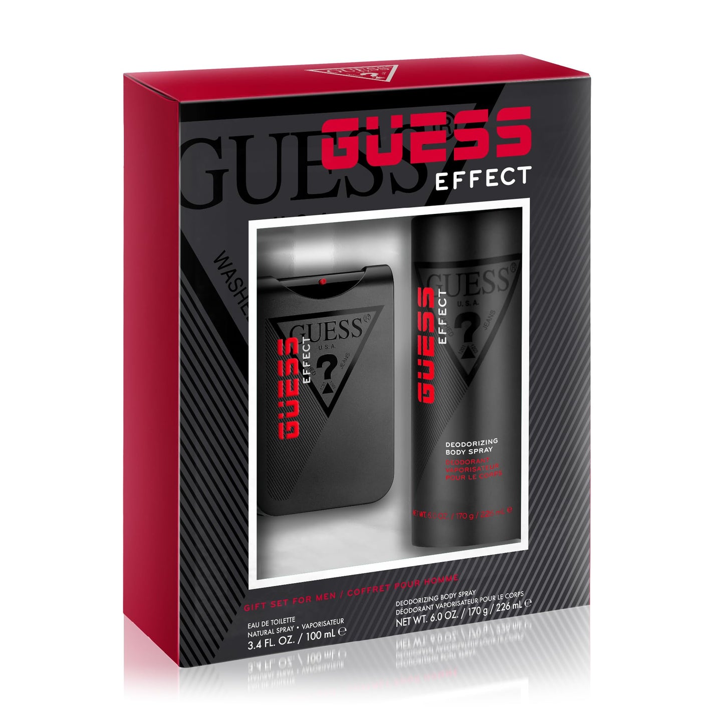 Guess Effect By Guess For Men - 2 Pc Gift Set 3.4Oz Edt Spray, 6Oz Body Spray