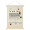 Esthetician Hanger Poster, Hair Salon Poster Hanger, Funny Wall Art Hanger, Inspirational Poster Hanger, Esthetician Definition