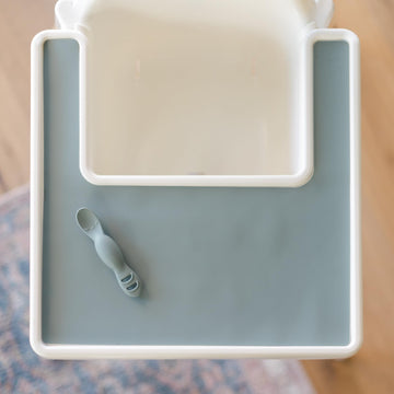 Yeah Baby Goods Placemats Compatible W/Antilop High Chair (Faded Jade) - Slip-Resistant & Food-Grade Silicone High Chair Mat - E