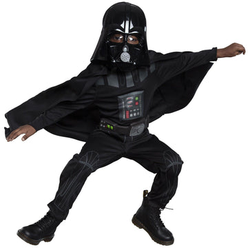 Party City Classic Darth Vader Costume For Boys - Costume Includes Jumpsuit, Cape, Mask & More - Star Wars Costumes For Hallowee