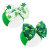 Oneninedream 6 Large St Patricks Baby Bows Shamrock Clover Headbands Hairband Green Nylon Bows For Newborn Girls Infants Todd