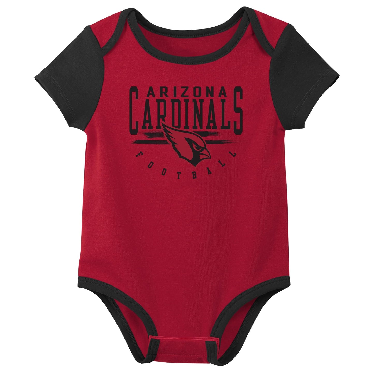 Outerstuff Nfl Newborn Baby And Infant Short Sleeve Bodysuit Variety 3-Pack - Arizona Cardinals, 3-6M