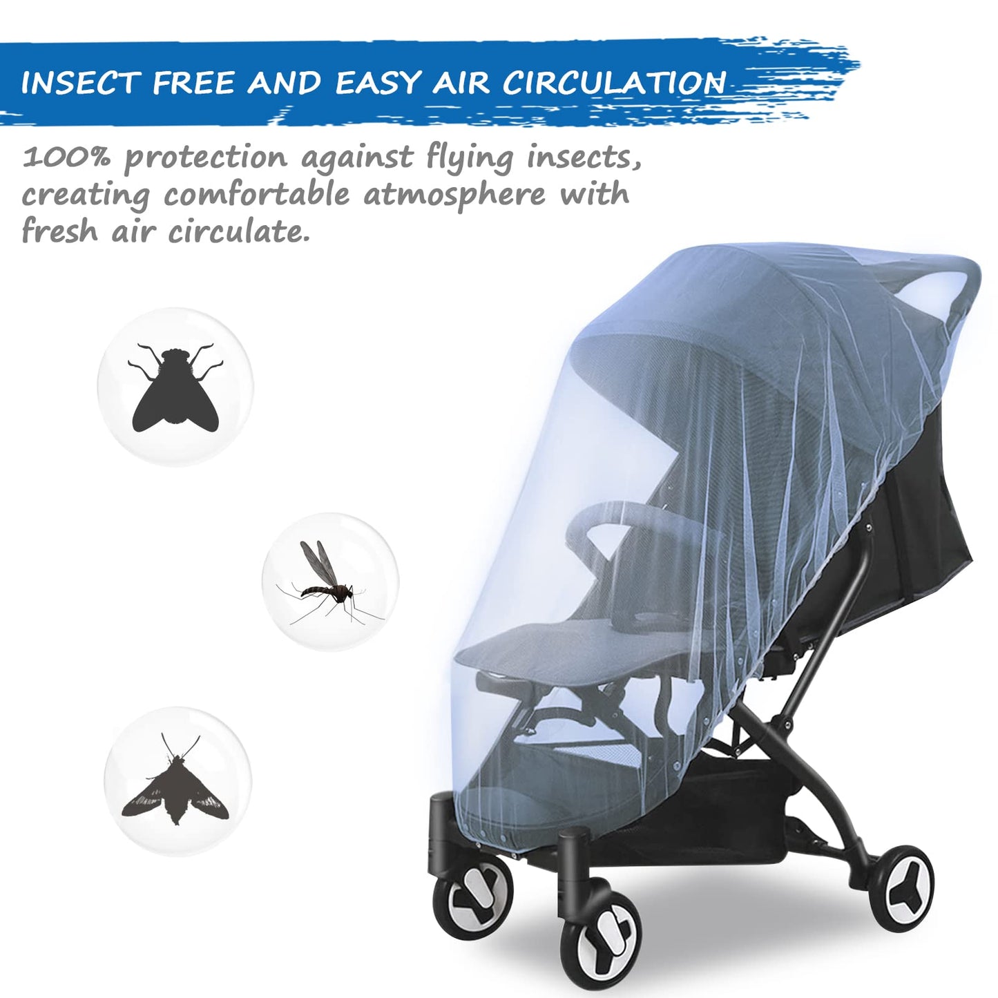 Mosquito Net For Stroller Baby Mosquito Net Perfect Bug Net For Strollers, Bassinets, Cradles, Playards, Pack N Plays And Portab