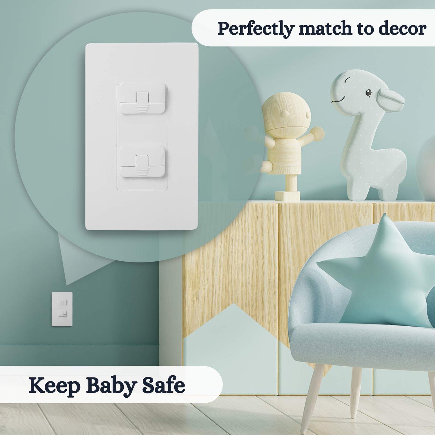 Bates- Outlet Covers Baby Proofing, 15 Pack, 2 Prongs, Plug Covers Baby Proofing, Baby Proof Outlet Covers, Child Proof Outlet C