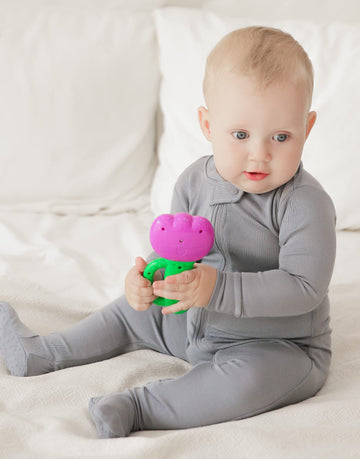Vaenait Baby Toddler Boys Girls Solid Footie Pajama Cozy Modal Grey 24M