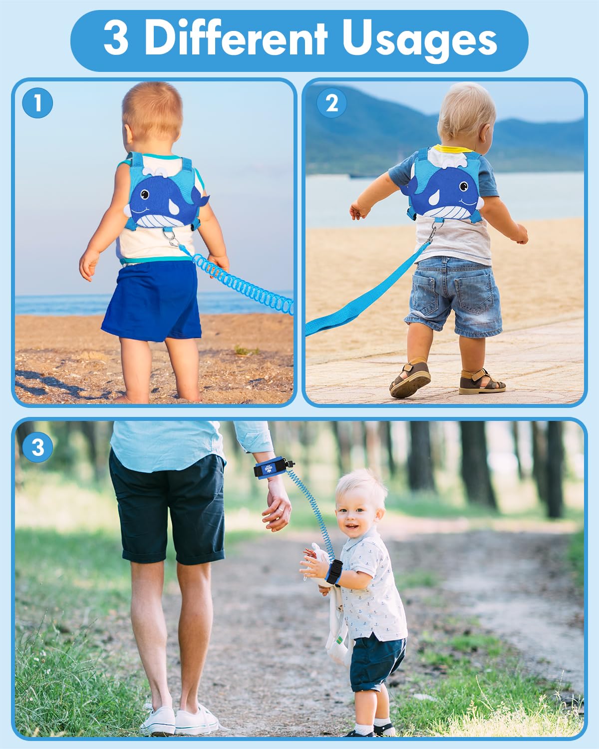 Lehoo Castle Toddler Leash For Walking, Baby Leashes For Toddlers 3-In-1, Kid Harness With Leash, Child Safety Leash Anti Lost W