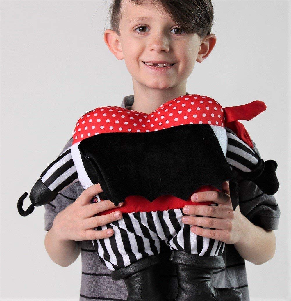 Snuggle Stuffs Plush Pirate Booty Tooth Fairy Pillow With Pocket, 11'