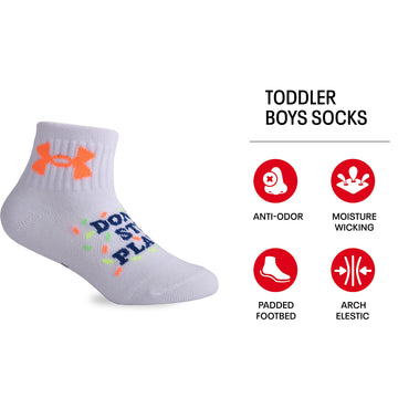 Under Armour Baby Boys Multi Pack Donut Essential Quarter Sock, Multi, 6-12 Months