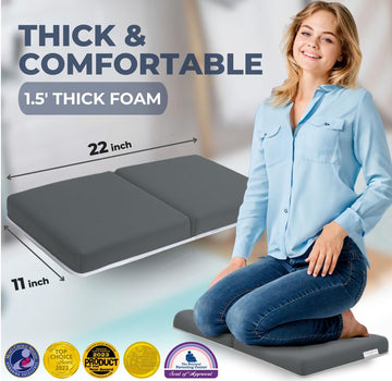 Toodly Baby Bath Kneeler And Elbow Rest Pad Set - Baby Bath Support For Knees And Elbows - Bath Kneeler Pad With Memory Foam And