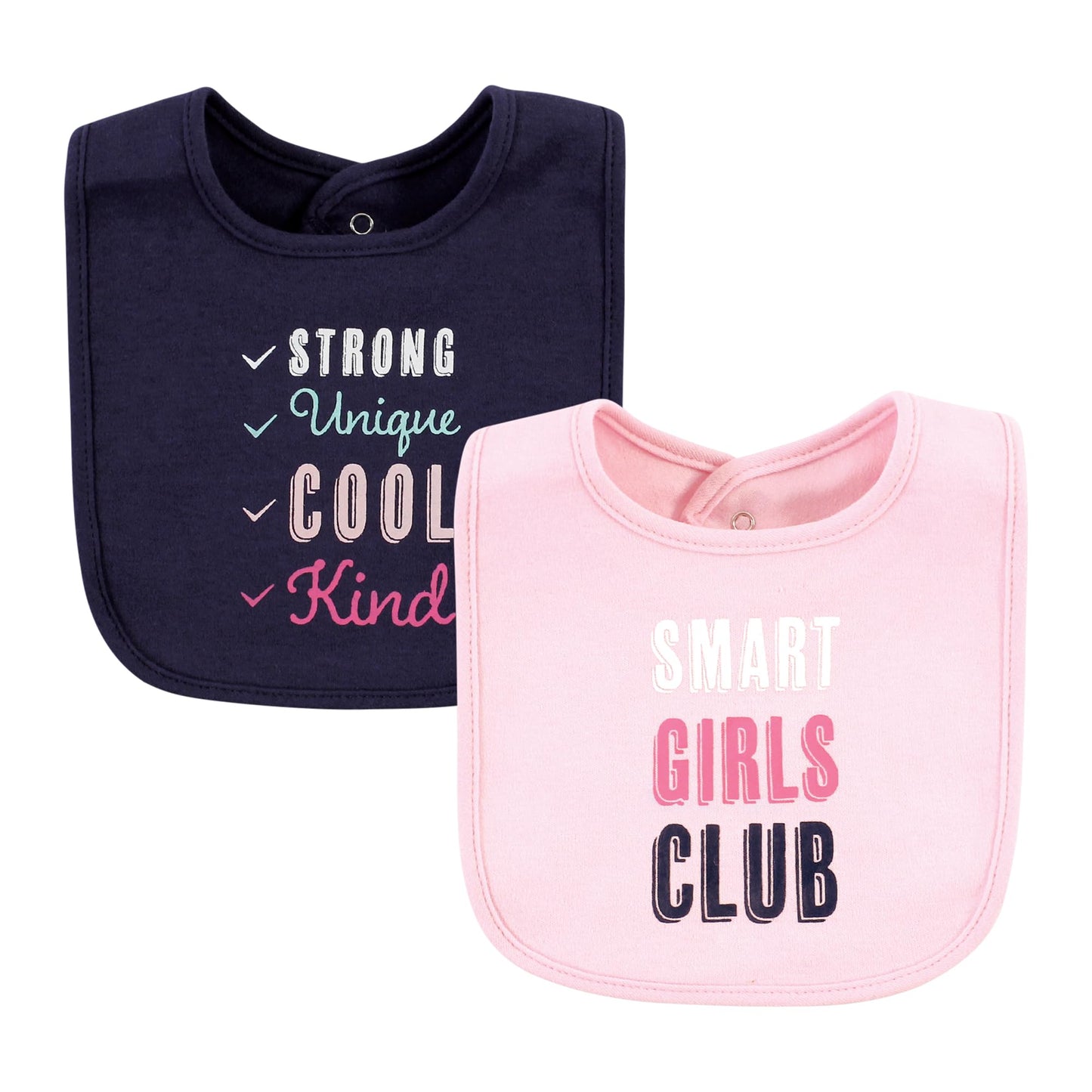 Hudson Baby Unisex Baby Cotton Bibs, Empowerment, One Size