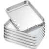 Haware 6-Piece Toddler Plates, Stainless Steel Kids Plates, Metal Dinner Dish For Children, 7.3' X 5.3' X 0.8' Feeding Baking