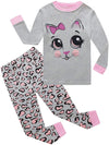 Pajamas For Girls Long Sleeve Pjs Set 100% Cotton Cat Pjs Toddler Girl Jammies Kids 2 Pieces Sleepwear Fall Winter Clothes Sets