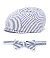 Born To Love Baby Hat And Bow Tie Set (42 Cm, Navy Newsboy)