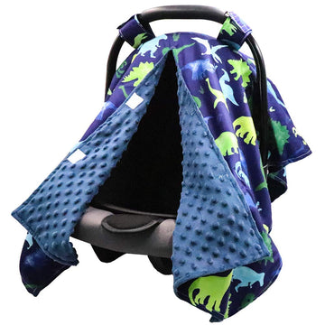 Tanofar Car Seat Cover Baby, Carseat Covers Baby Boy Girl, Peekaboo Opening Infant Car Seat Cover For Winter, Warm & Cozy, Blue