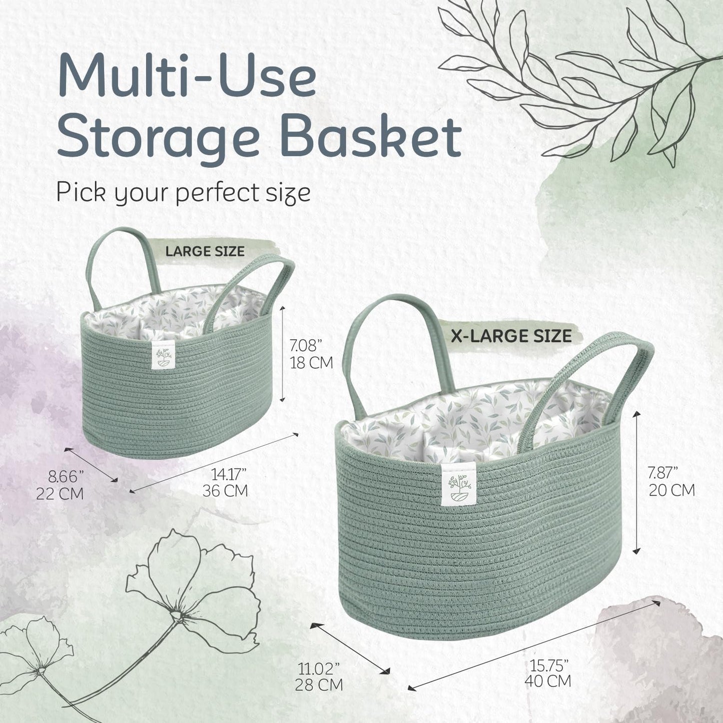 Kiddycare Diaper Caddy Organizer For Baby Nursery Basket With Handle Lid Nursing Caddy With Changing Table Organizer Cart Newbor