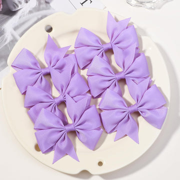 Choicbaby 3 Inches Hair Bows For Girls Purple Grosgrain Ribbon Pinwheel Hair Bows Clips Toddler Bows Hair Clips For Birthday Bab