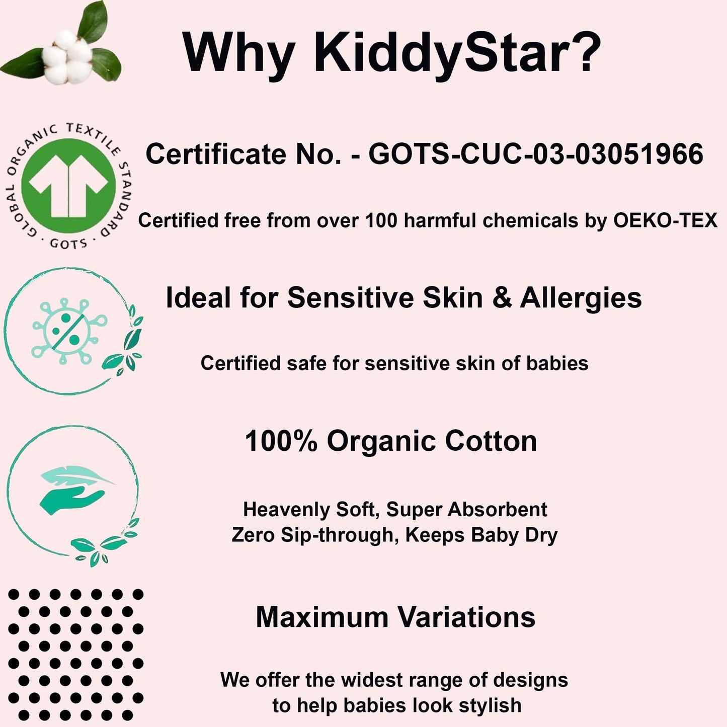 Kiddystar Premium 5-Pack Baby Burp Cloths | 100% Organic Cotton, Large, Soft, And Absorbent Burping Towels For Newborns & Infant