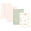Hudson Baby Unisex Baby Cotton Flannel Burp Cloths, Pink Dainty Floral 4 Pack, One Size