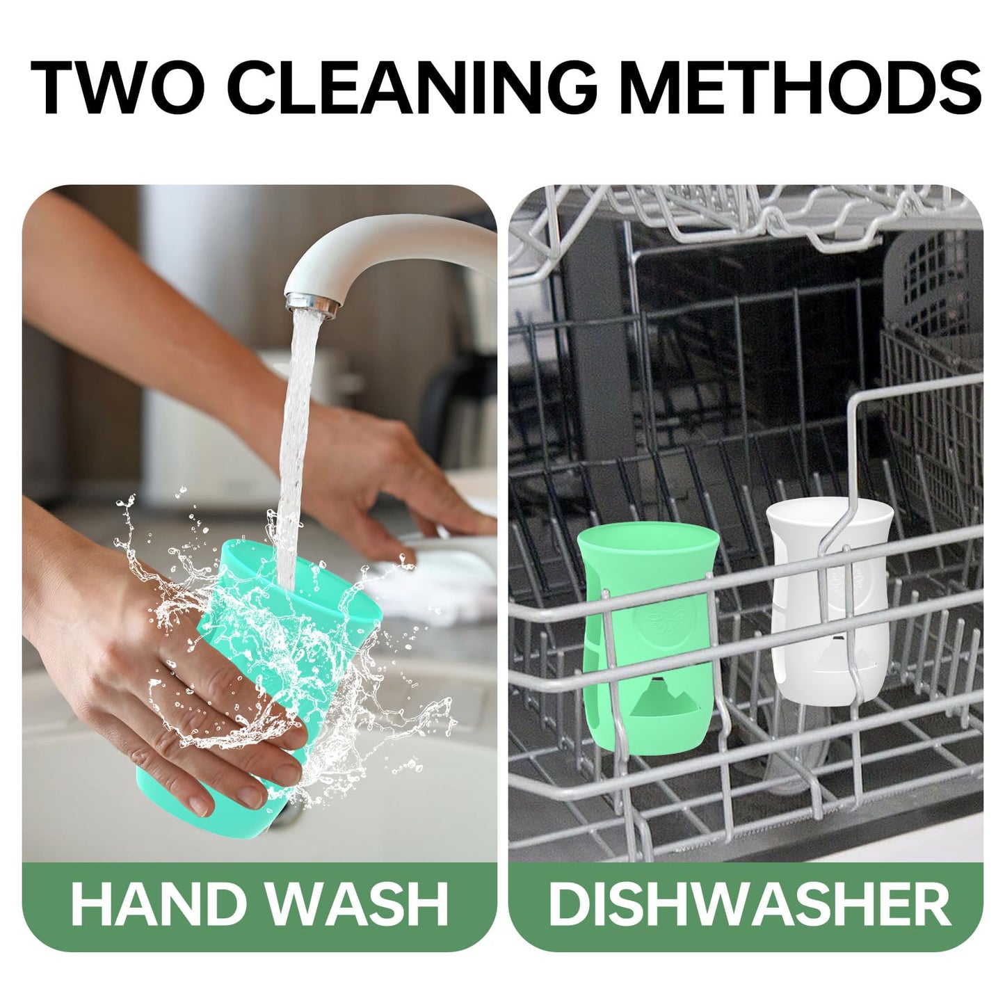 Mumianshu 4 Pack Silicone Sleeves For Philips Avent Glass Baby Bottle 8 Oz, Babies Bottles Covers, Shatter Proof, Food Grade, Bp