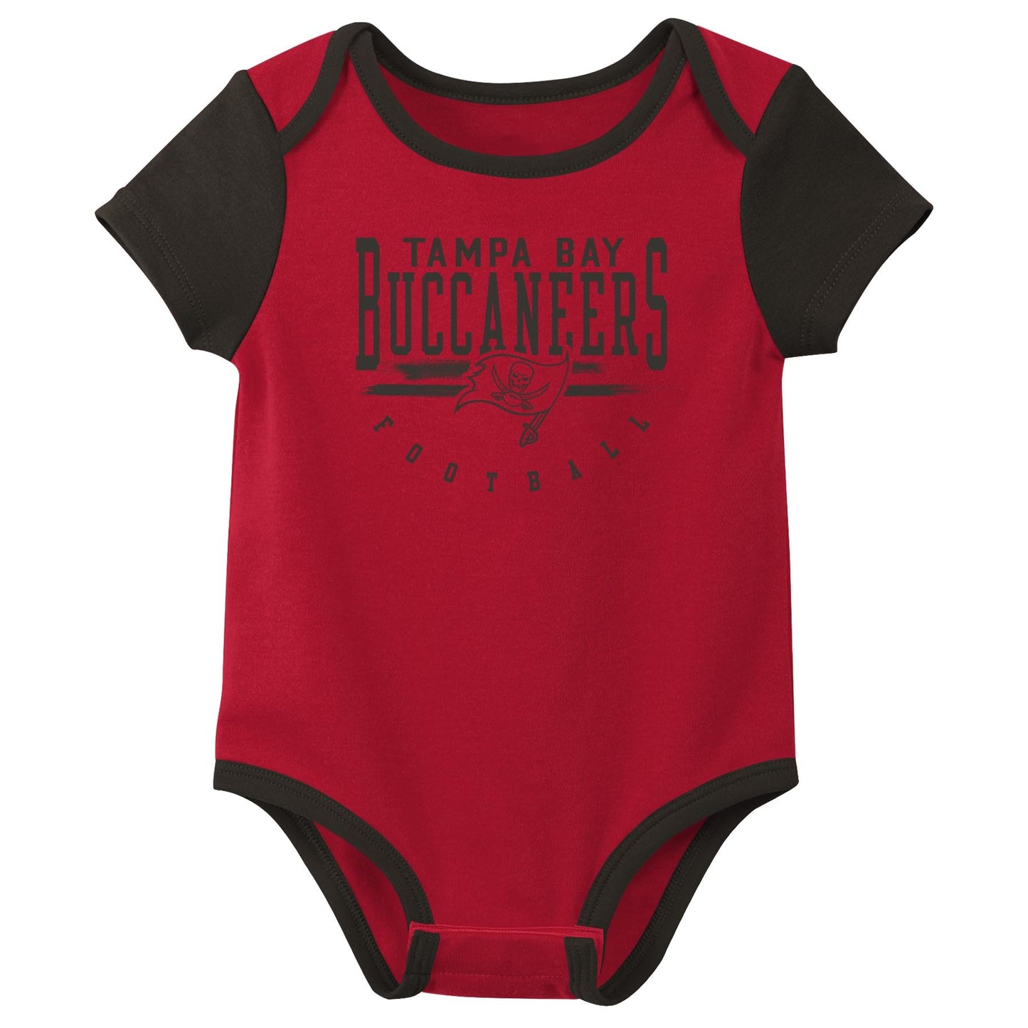 Outerstuff Nfl Newborn Baby And Infant Short Sleeve Bodysuit Variety 3-Pack - Tampa Bay Buccaneers, 3-6M