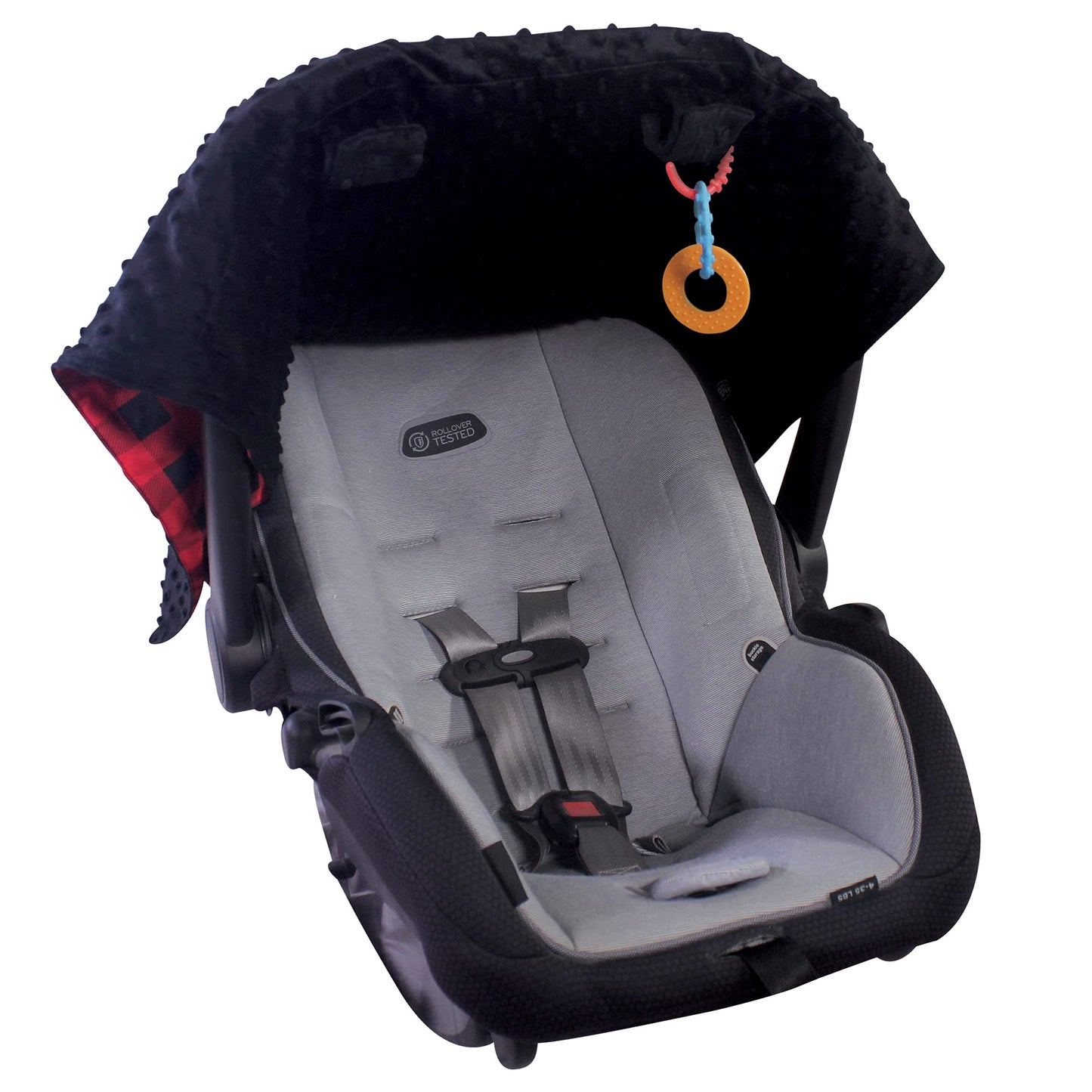 Hudson Baby Unisex Baby Reversible Car Seat And Stroller Canopy, Buffalo Plaid, One Size