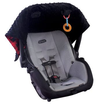 Hudson Baby Unisex Baby Reversible Car Seat And Stroller Canopy, Buffalo Plaid, One Size