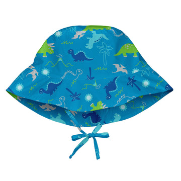 I Play. Baby Girls Sun Protection Bucket Hat, Aqua Dinosaurs, 0-6 Months Us