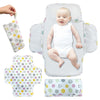 Baby Portable Diaper Changing Pad, Cotton Waterproof Foldable Infant Changing Mat With Storage Pocket For Home Travel Outside Ne