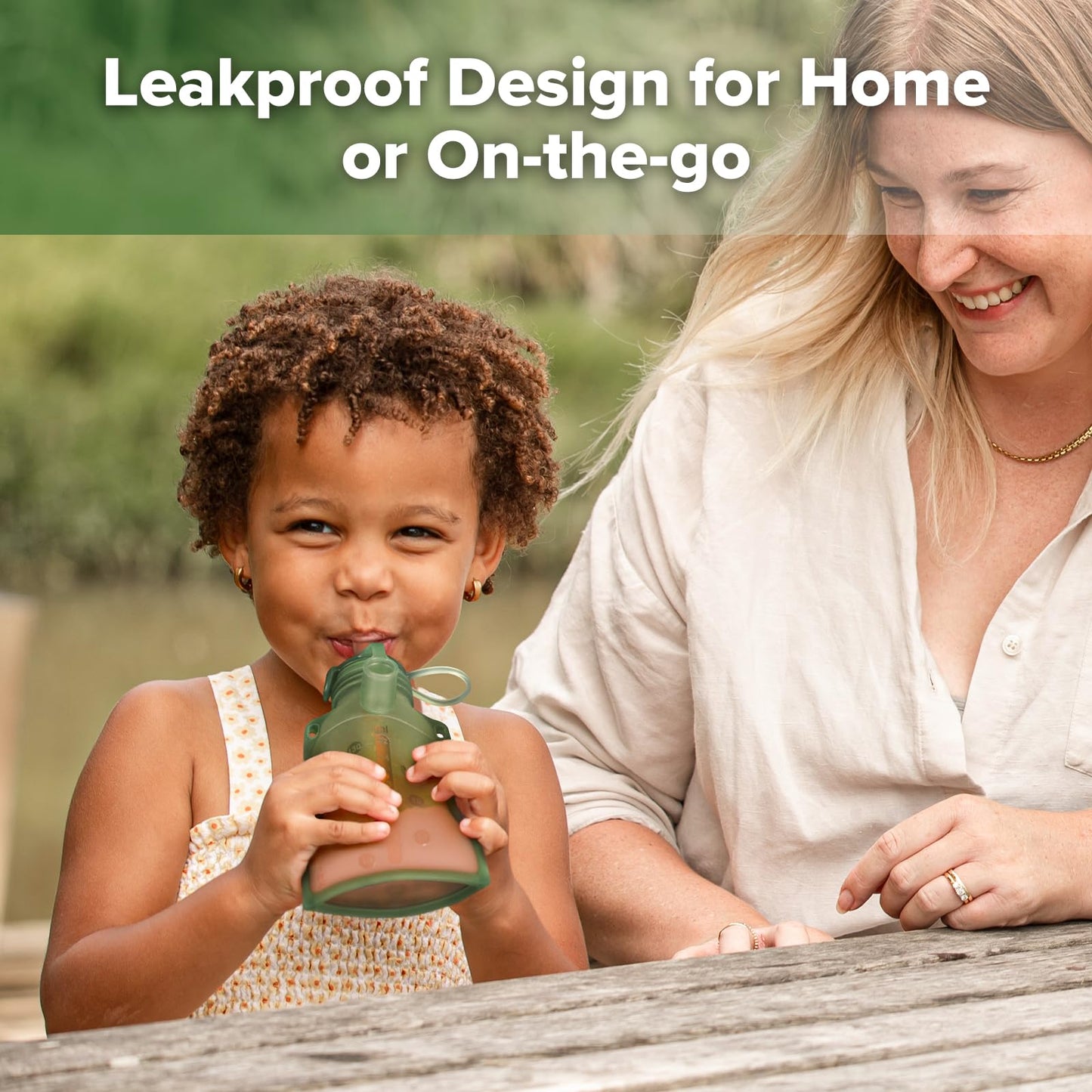 Haakaa Baby Food Pouch Refillable Baby Squeeze Silicone Yummy Pouch, Soft Reusable Squeeze Storage Food Pouch For Kids Toddler,H