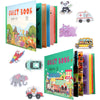 MIKNEKE 2 Pack DIY Quiet Book for Toddler, Montessori Busy Book for Kids to Develop Learning Skills, Animal Vehicle Preschool Le