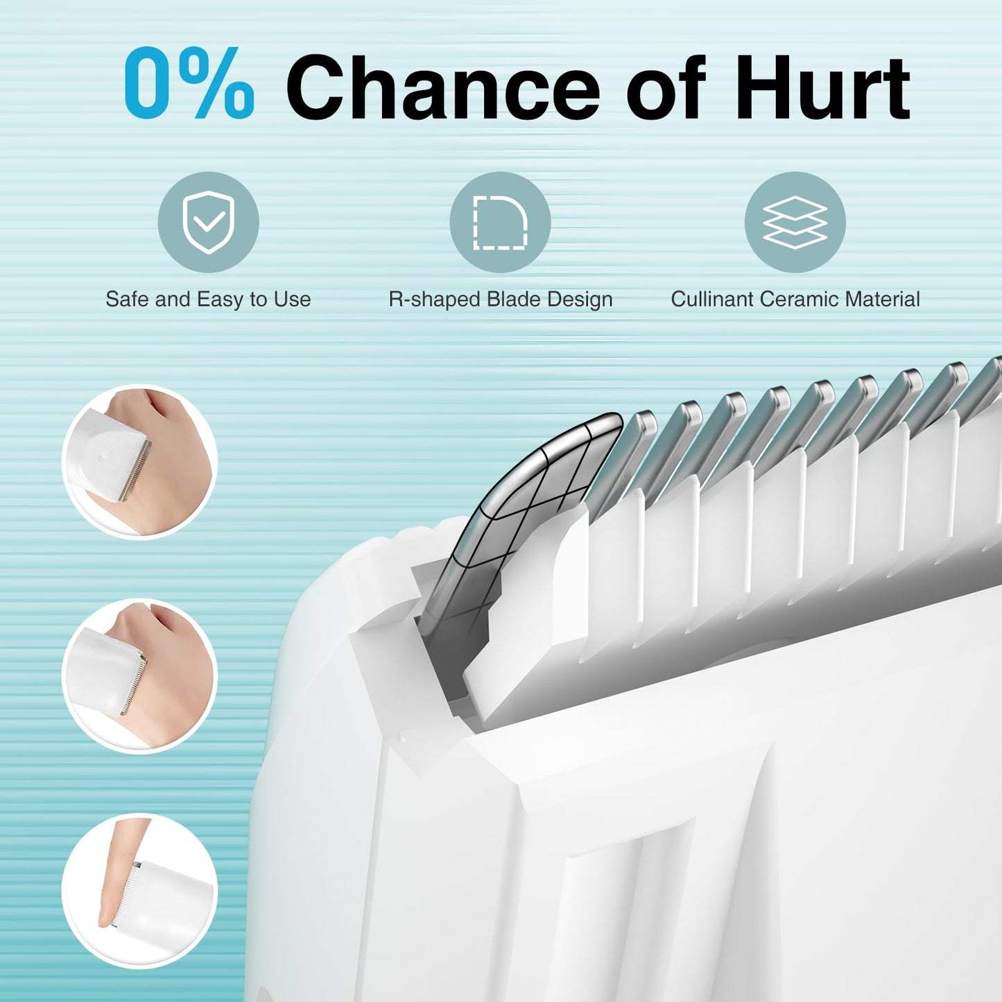 Lusn Baby Hair Clipper With Vacuum, Kids Hair Clippers Kit With 3 Guide Combs & 18 Piece, Ipx7 Waterproof, Vacuum & Cordless Use