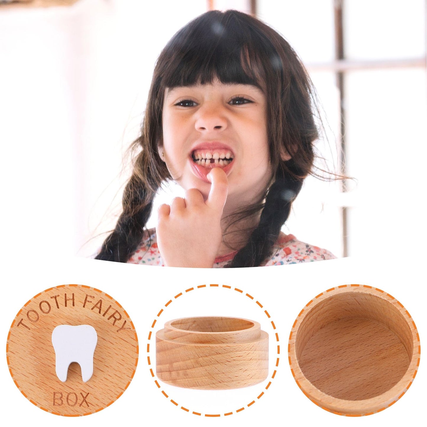 Ouligay Tooth Fairy Box For Girls And Boys, 3D Carved Wooden Box, Cute Lost Tooth Holder, Tooth Fairy Gifts For Birthdays Baby S