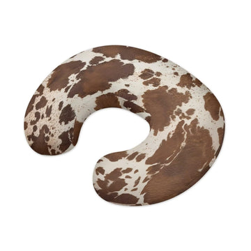 Tongluoye Brown Cow Hide Nursing Pillow Cover For Baby Girl Boy Stretchy Breastfeeding Pillow Slipcover With Hidden Zipper Nursi