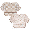 Bumkins - Sleeved Bib - For Boys & Girls, Babies & Toddlers 6-24 Months - Lightweight, Durable, Waterproof - Long Sleeve Bib - C