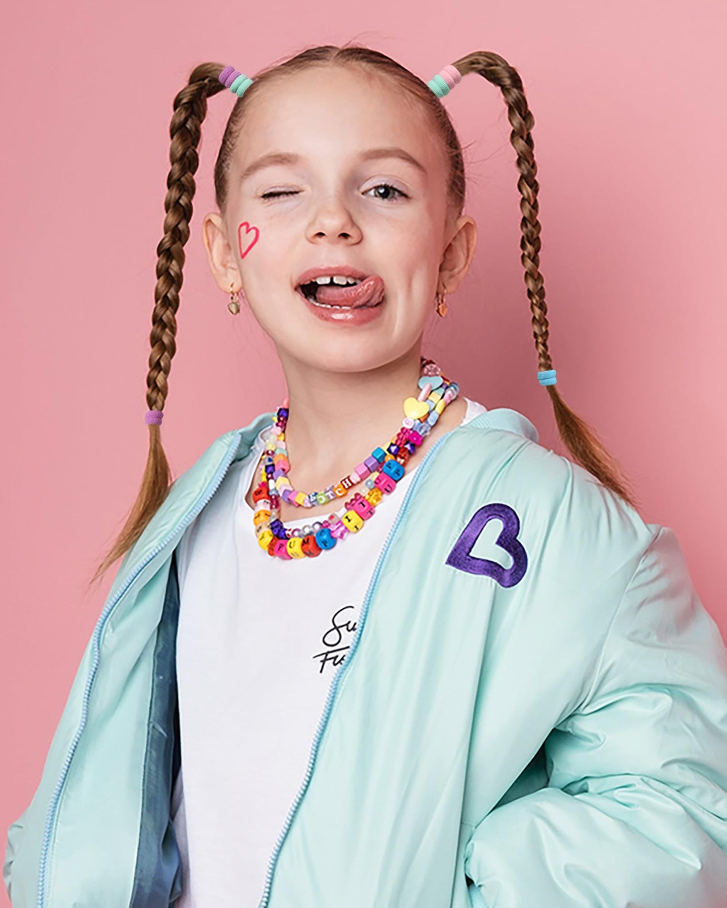 Jollybows 300Pcs Baby Hair Ties Girls Elastic Hair Accessories Small Nylon Hair Bands For Toddler Infant Ponytail Holders 1' Mi