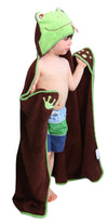 Frenchie Mini Couture Hooded Toddler Towel Frog One Of A Kind Extra Large 30'X54'Toddler/Child Animal Character Towel With Paw