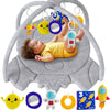 Quokka Baby Play Gym Xl - Rocket-Shaped Baby Play Mat With 6 Large Sensory Toys - Tummy Time Mat For Infant Development - Machin