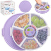 Aimsnk 2 Pack Kids Original Snack Spinner Bundle - Reusable Snack Container With 5 Compartment Dispenser And Lid | Bpa And Pvc F