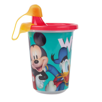 The First Years Take & Toss Disney Mickey Mouse Sippy Cups - Reusable Toddlers Cups With Lids - Kids Party Pack With 2 Travel Ca