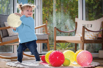 Edushape The Original Sensory Ball for Baby - 7 Glow-in-The-Dark Color Baby Ball That Helps Enhance Gross Motor Skills for Kids