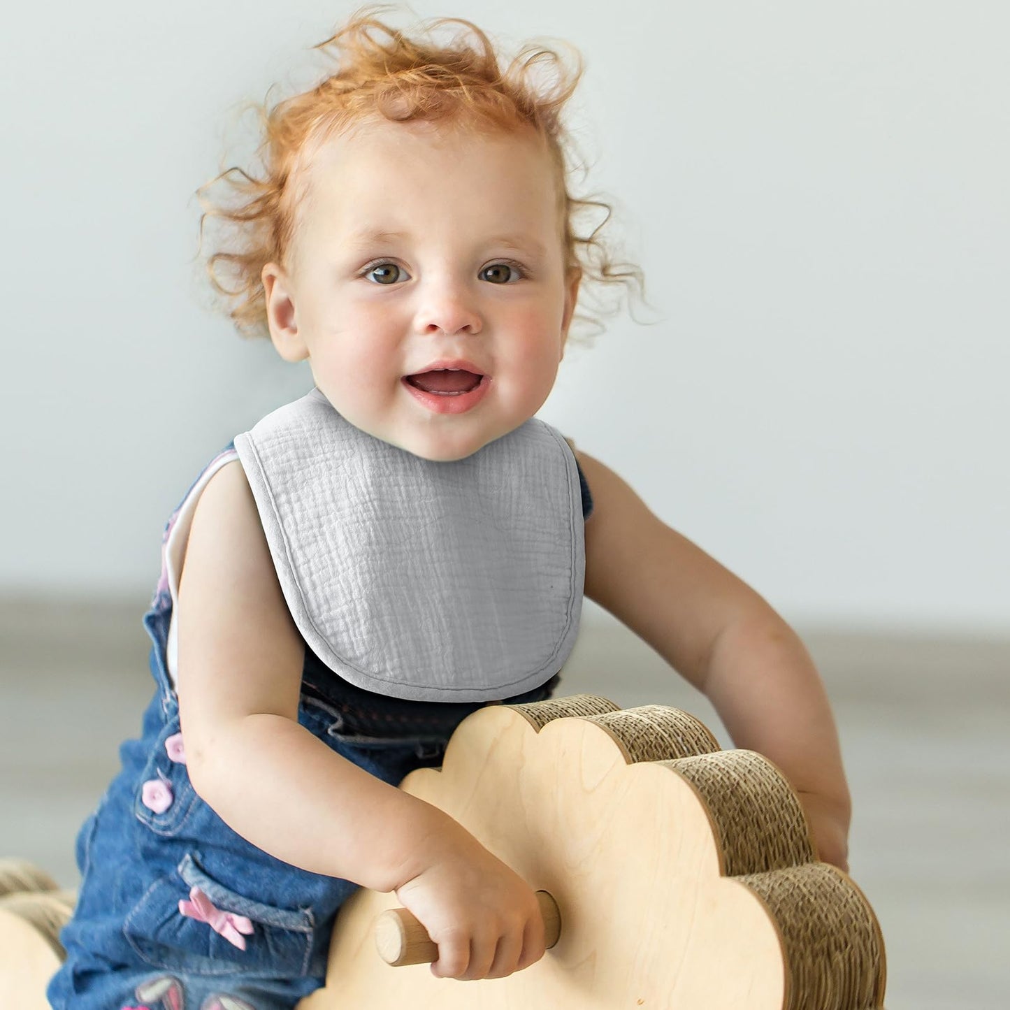 Poikshark 6-Pack Baby Bibs For Unisex Boys Girls, Muslin Drooling And Teething Bibs For Infant, Newborn, Soft Cotton Baby Drool