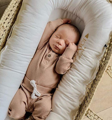 Baby Newborn Girls Boys Long Sleeve Clothes Striped Romper & Pants Set Infant Fall Winter Cotton Outfits (B-Brown, 0-6 Months)