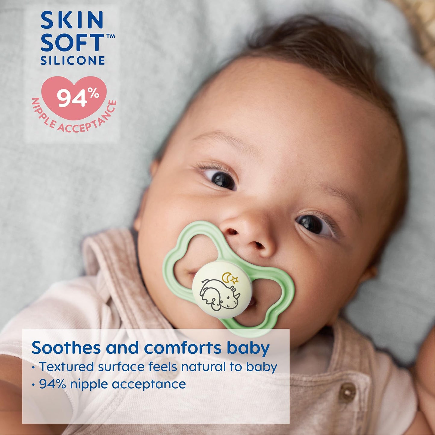 Mam Air Matte Pacifiers, For Sensitive Skin, 6+ Months, Best Pacifier For Breastfed Babies, Baby Boy Pacifiers, 6-16, 4 Count