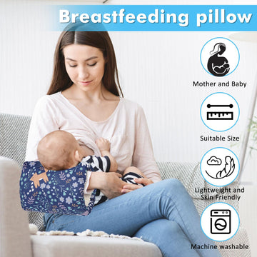 Povkufii Baby Nursing Arm Breastfeeding Pillow Adjustable Nursing Pillow Soft Nursing Arm Pillow Baby Feeding Pillow(Leaves Flow