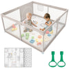 Zeebaba Baby Playpen With Mat, 47X47Inch Playpen, Playpen For Babies And Toddlers, Small Baby Play Pens, Large Playpen For Toddl