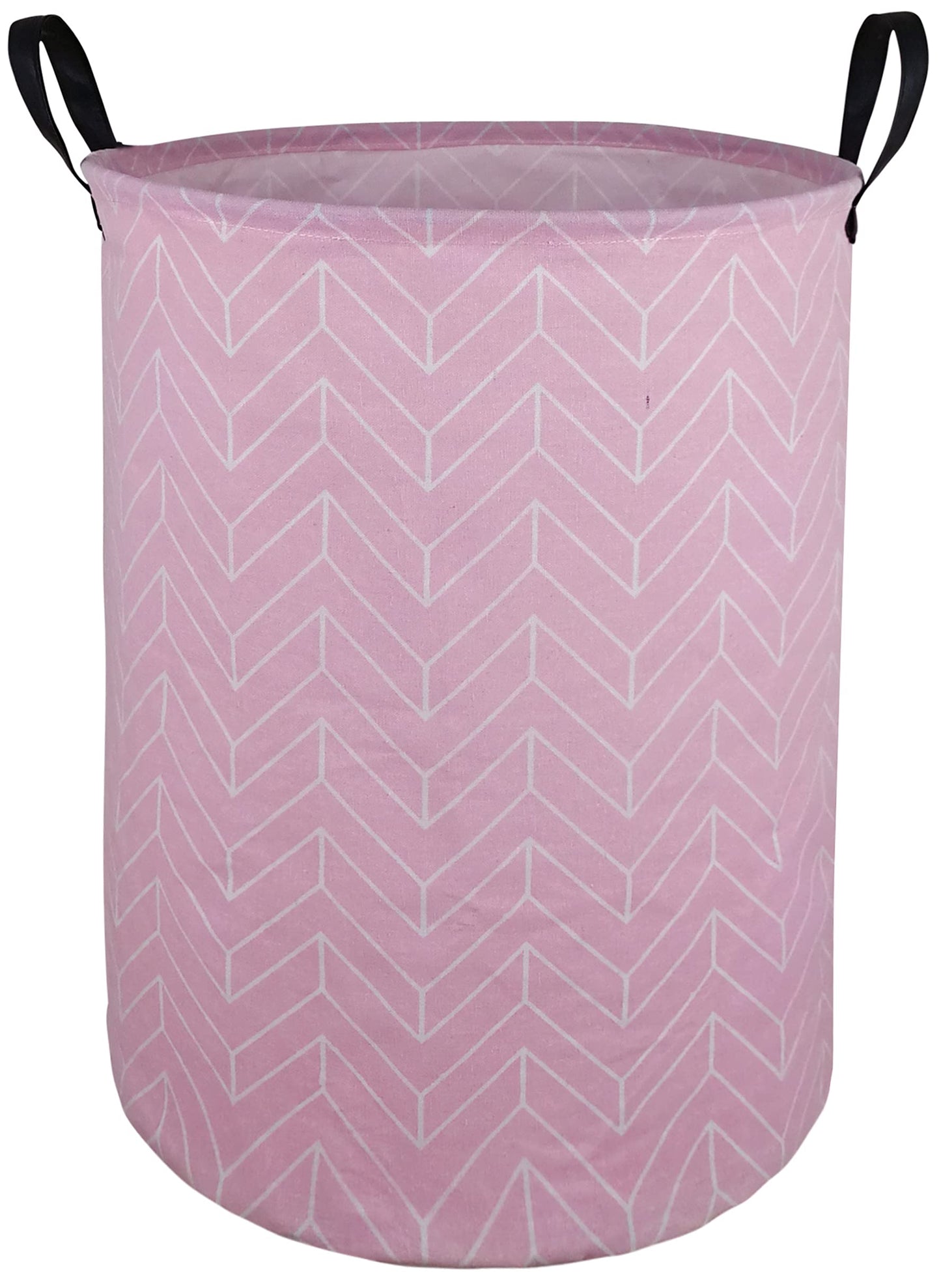 Acmuuni 197 Round Canvas Large Clothes Basket Laundry Hamper With Handles,Waterproof Cotton Storage Organizer Perfect For Kids B