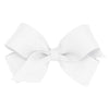Wee Ones Baby Girls' Mini Classic Grosgrain Hair Bow On A Weestay Clip W/Plain Wrap Center - White,One Size