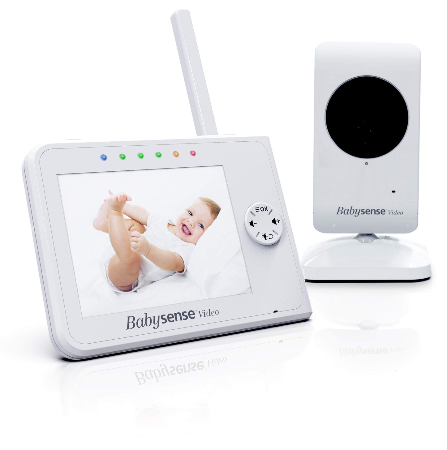 Babysense 3.5' Screen, Video Baby Monitor With Camera And Audio, 960Ft Range (Open Space), Night Light, Two-Way Audio, Zoom, Ni
